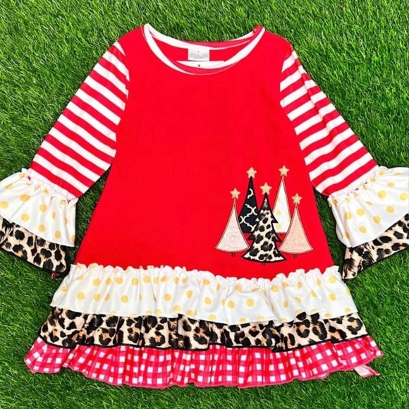Other - Christmas Tree Appliqué Dress
